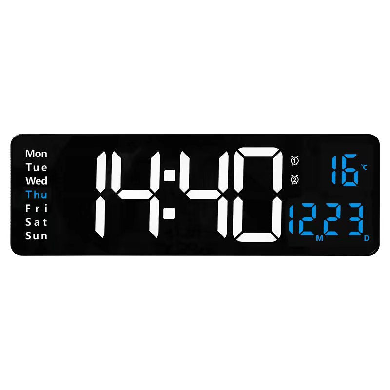 đ 50 % RABATT NU! đ Digital klocka med temperatur, datum & automatisk sommartid â stor 16"-skĂ€rm, fjĂ€rrkontroll & automatisk ljusstyrka â perfekt för hemmet đ