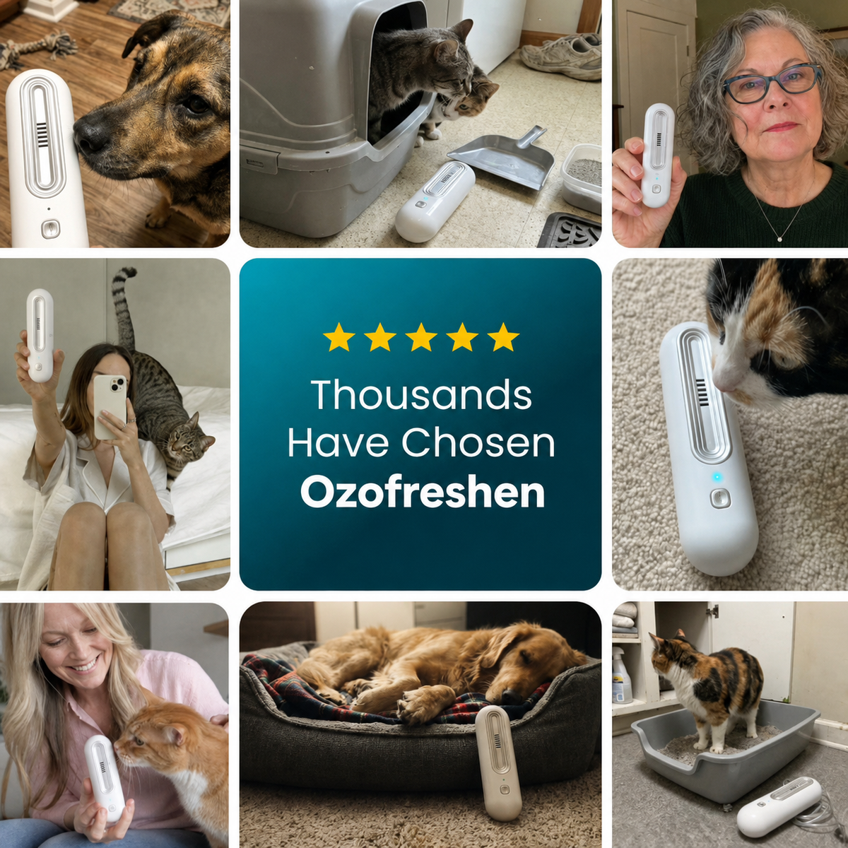 OzoFreshen – Neutraliserar husdjurslukter på mindre än 24 timmar och hjälper till att hålla dem borta