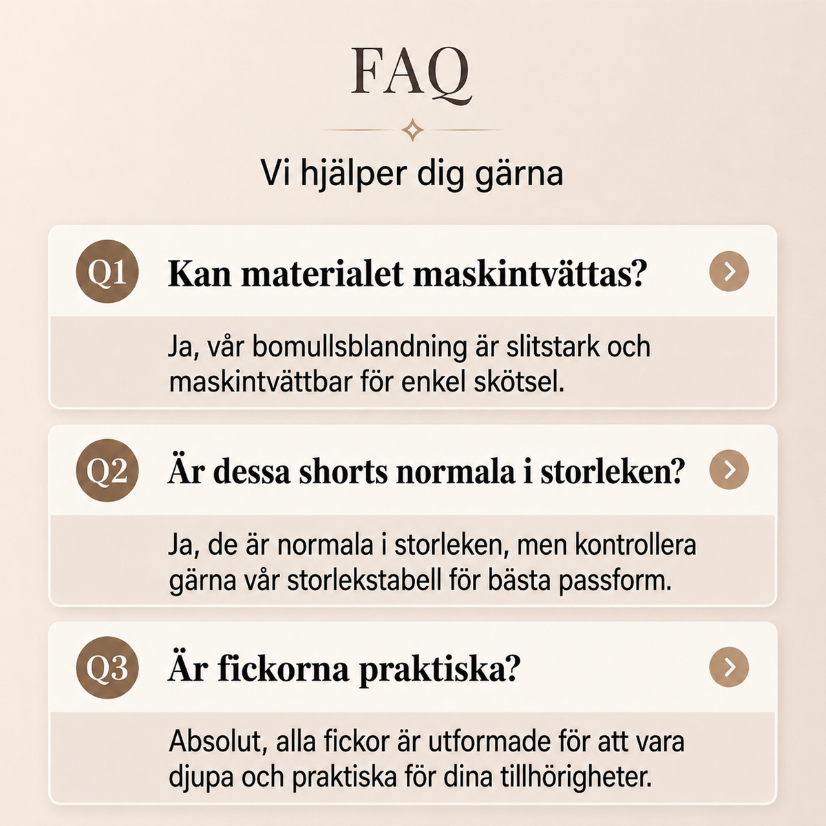 Bekväma sommarshorts med stretch och fickor