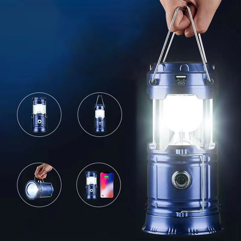 đïž 50% RABATT! Solcellsdriven hopfĂ€llbar 2âiâ1âlampa â bordslampa & ficklampa för camping, grillkvĂ€llar och utomhusfester đŠ
