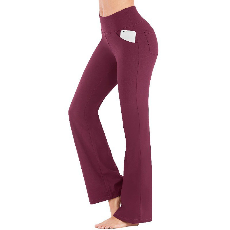 Högmidjade bootcut-byxor för damer med 4-vägs stretch och formande passform