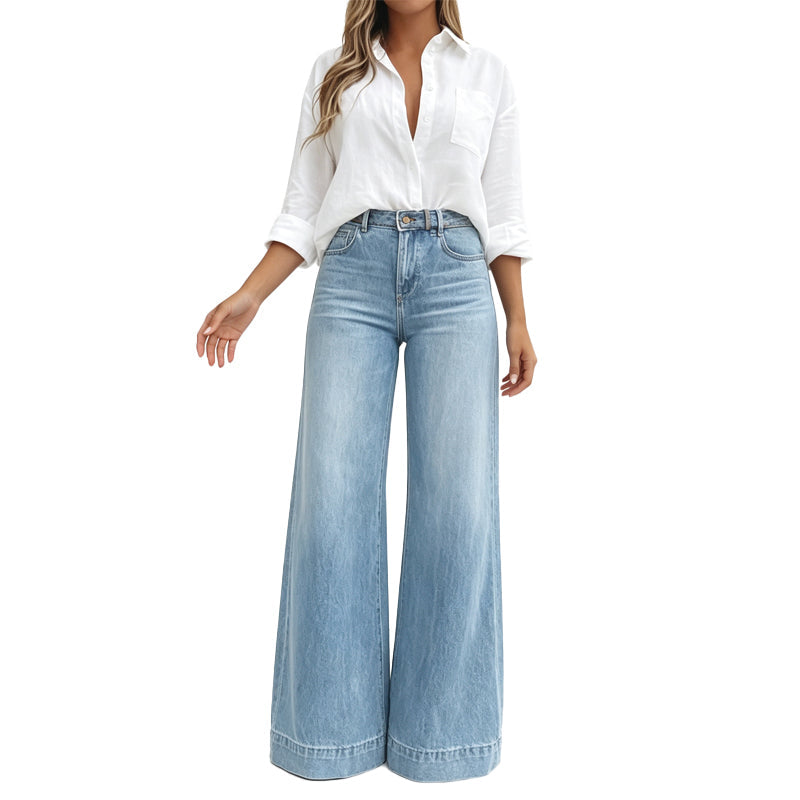 đ Vintage högmidjade bredbenta jeans â benförlĂ€ngande, bekvĂ€m passform, enkel att styla dag som kvĂ€ll. âš