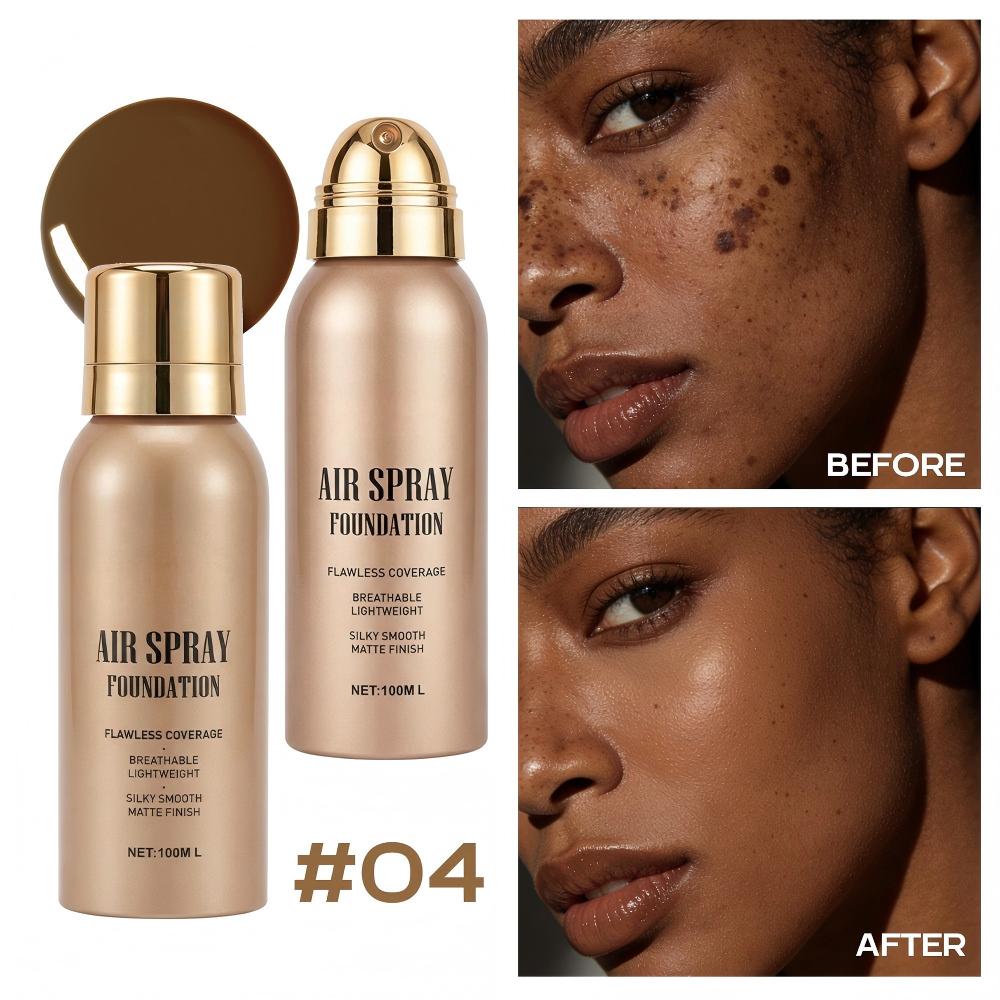 đ 50 % RABATT! TĂ€ck Ă€rr, tatueringar och ojĂ€mn hudton â vattenfast air-spray foundation med matt och naturlig finish