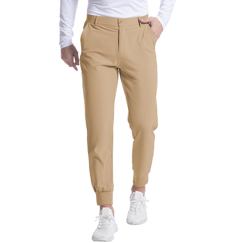 Herrbyxor med stretch och slim fit – med dragkedjefickor för fritid och arbete
