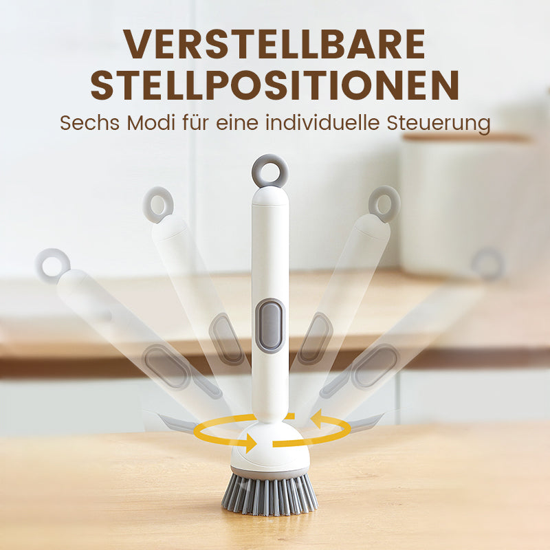 🍳 50 % rabatt! 🧼 Långhandlad roterande rengöringsborste💗 – grundlig rengöring, ryggvänlig, idealisk för bestick 💦