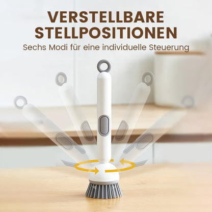 🍳 50 % rabatt! 🧼 Långhandlad roterande rengöringsborste💗 – grundlig rengöring, ryggvänlig, idealisk för bestick 💦