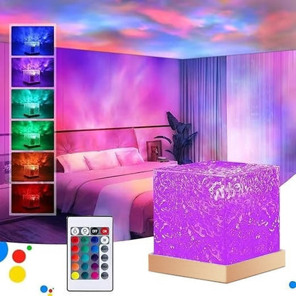 🛒50% RABATT NU! 🌊 Roterande Vågprojektor – Levande 3D-effekter, 16 Färgbyte & Lugnande Sovhjälp 🌙✨