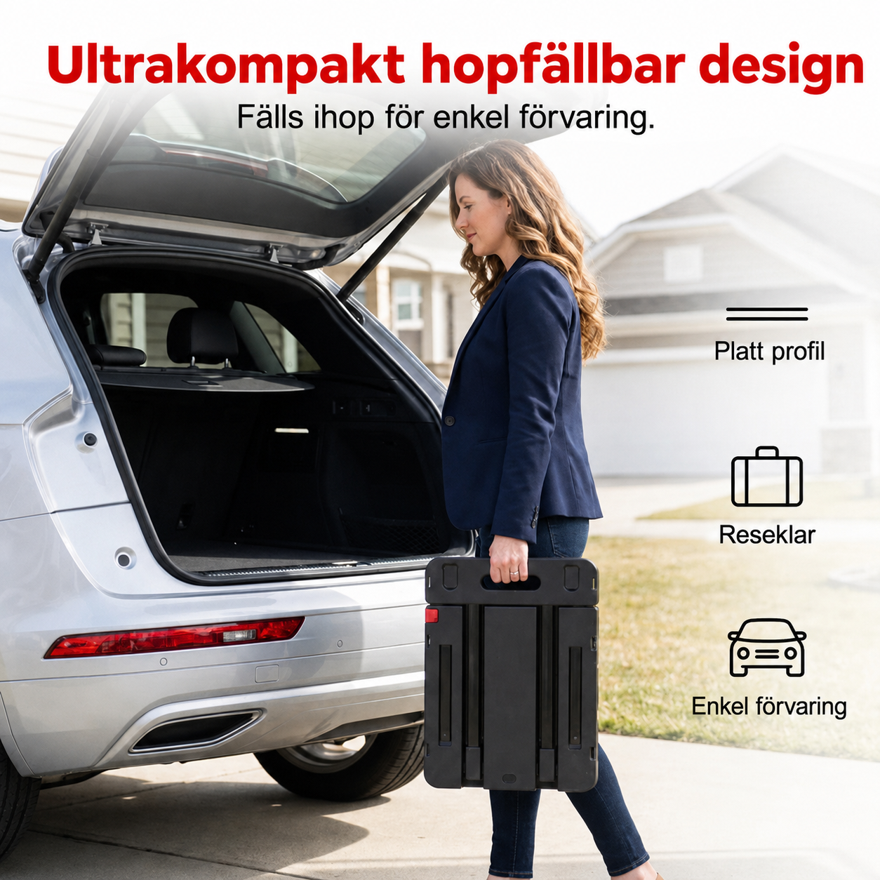 🛒 50% RABATT NU! 💪 Hopfällbar Tystgående Säckkärra – 150 kg Bärkraft & Teleskophandtag – Perfekt för Flytt, Shopping & Förvaring 🏠