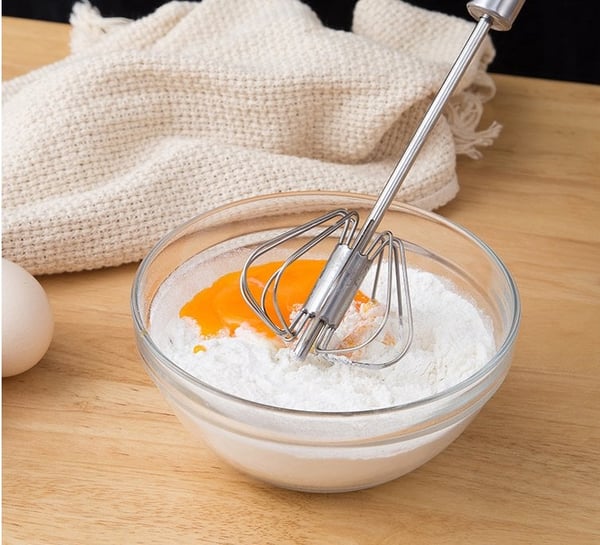 🛒50% RABATT NU! 🌟Semiautomatisk visp i rostfritt stål – Enkel att använda för grädde, äggsmet och bakning 🧁✨