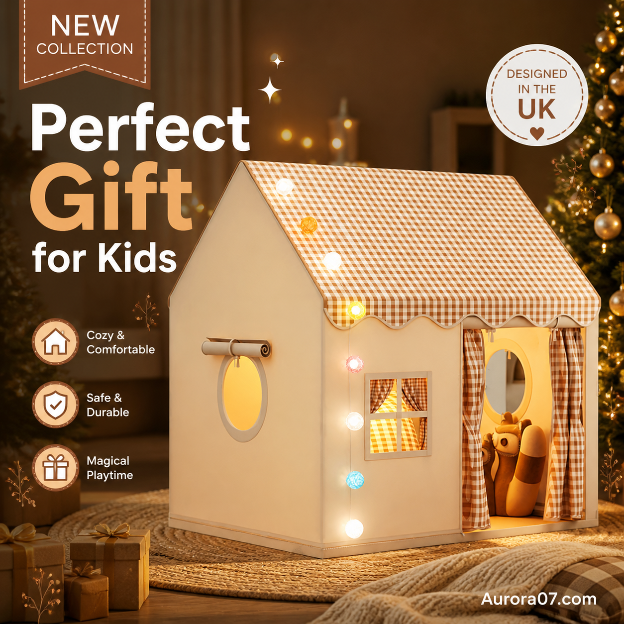 🏰 50% RABATT NU! ✨ Mysigt lektält för barn – perfekt för fantasilek, läsning & mysiga stunder hemma