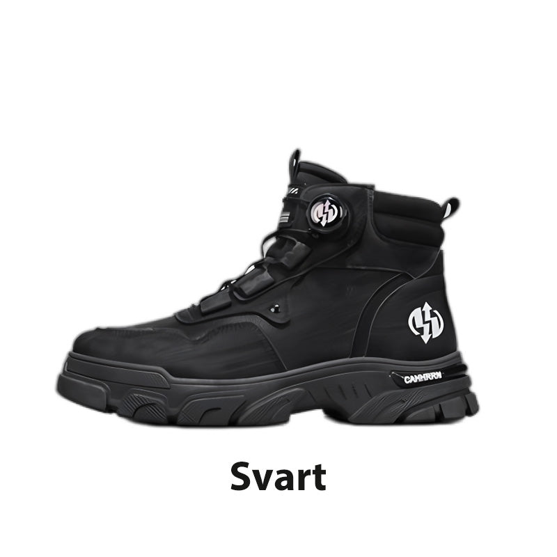 👞 60% RABATT! 🔄 HERRSKOR MED VRIDBART SPÄNNE - Vattentät & Andningsbar, Avlastande Komfortsula för Arbete och Vardag 🚶‍♂️🌧️