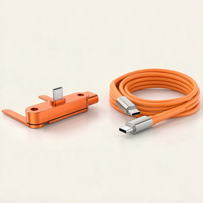 🔋50% RABATT! ⚡Snabbladdningsadapter med 240W Type-C-kabel i zinklegering och silikon – komplett laddningskit
