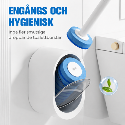 🧹 Set med engångstoalettborstar | Beröringsfri avfallshantering | Daglig rengöring av badrummet · Borttagning av smuts i svåråtkomliga hörn