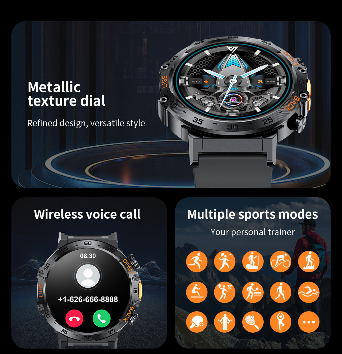 ⌚ 50 % RABATT NU! 🔦 Robust smartklocka för friluftsliv – med LED-ficklampa, HD-samtal och smarta funktioner – perfekt för äventyr och träning 🏔️