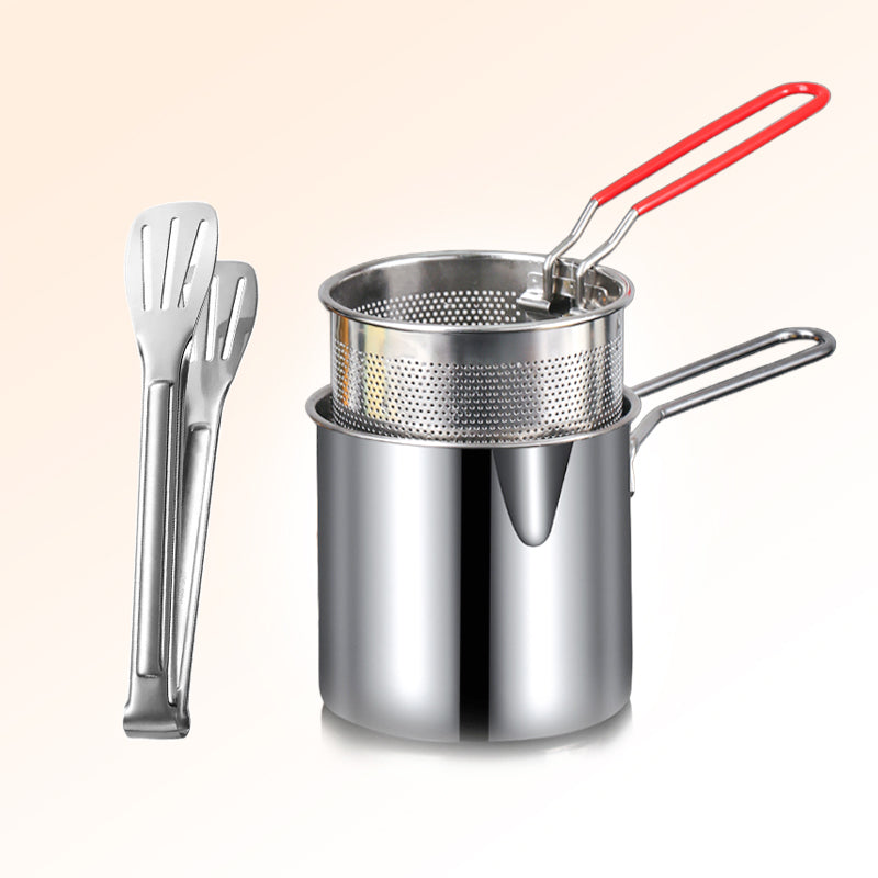 🔥 HETT ERBJUDANDE – 50 % RABATT! Multifunktionell stekpanna i 304 rostfritt stål – fritera, steka, koka och stuva i en och samma gryta 🍳🍟