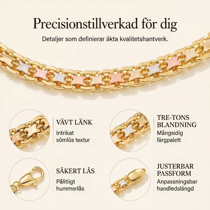 📿🔥Armband för damer med sammanfogad guldkedja