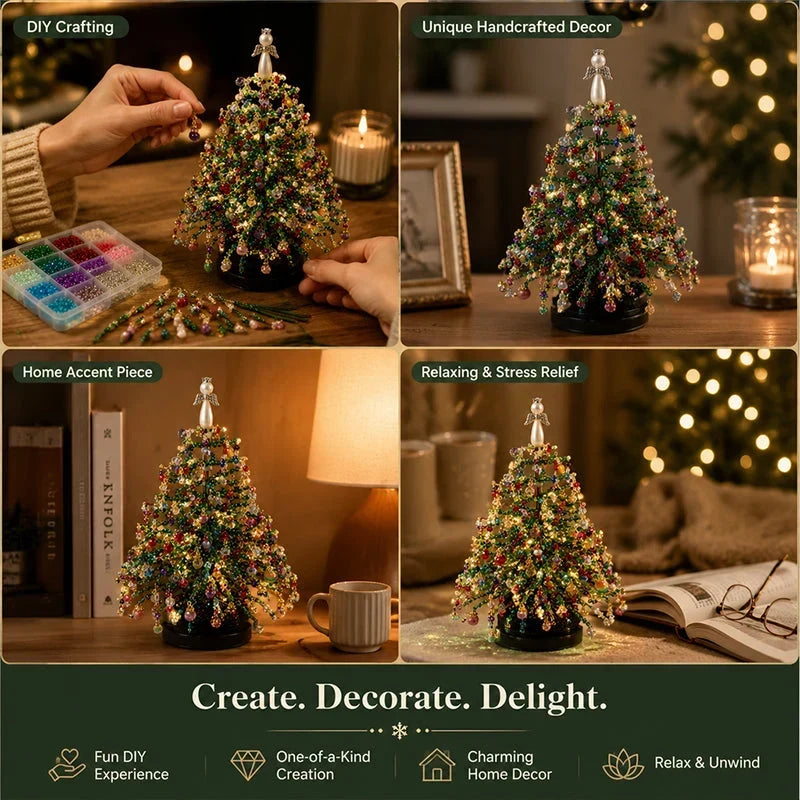 🎄✨ DIY-kit för julgran med pärlor – 🎅Skapa din egen glittrande juldekoration
