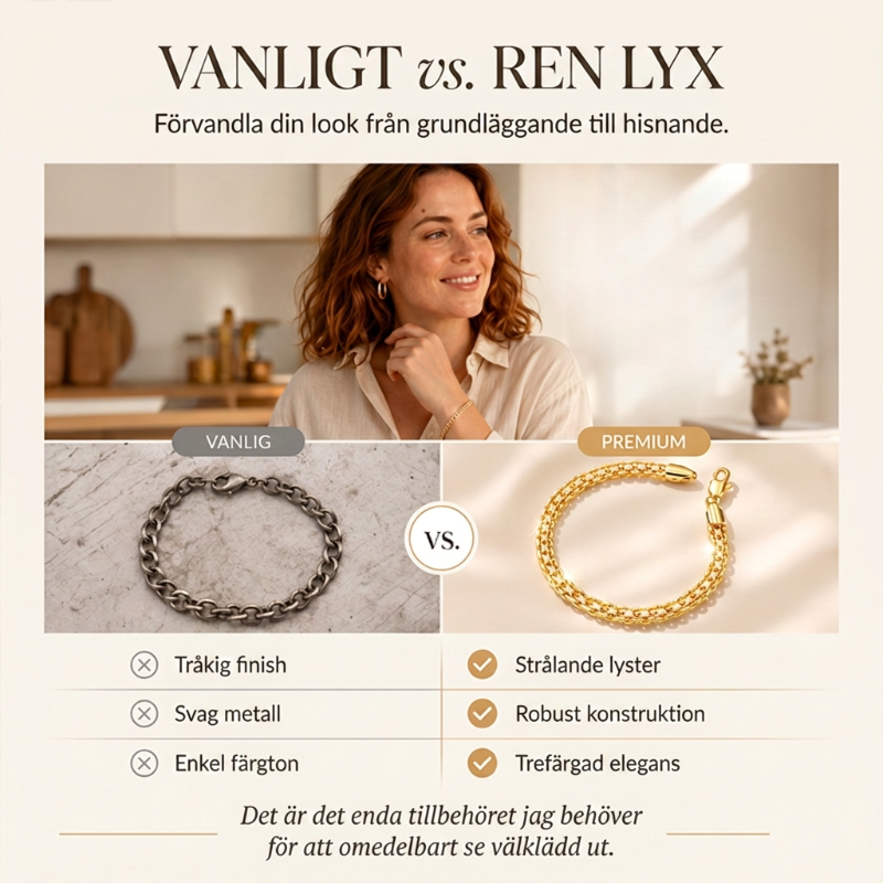 📿🔥Armband för damer med sammanfogad guldkedja