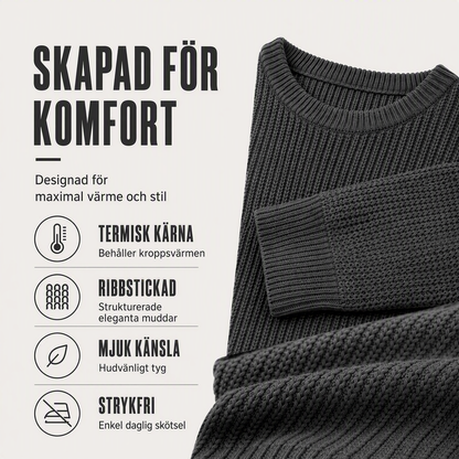 ✨2026-kollektionen med 50 % rabatt 🎁JMIERR Herrtröja med rund hals – mjuka, avslappnade tröjor, klassiska långärmade tröjor med ribbade kanter
