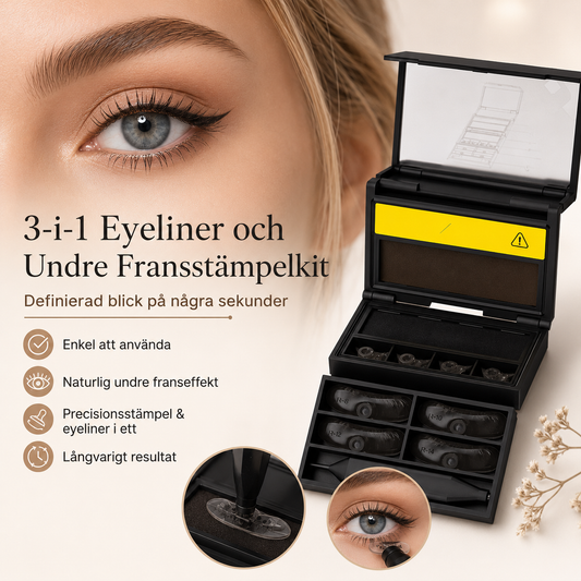 ✨50% RABATT NU! ✨3-i-1 Eyeliner och Undre Fransstämpelkit