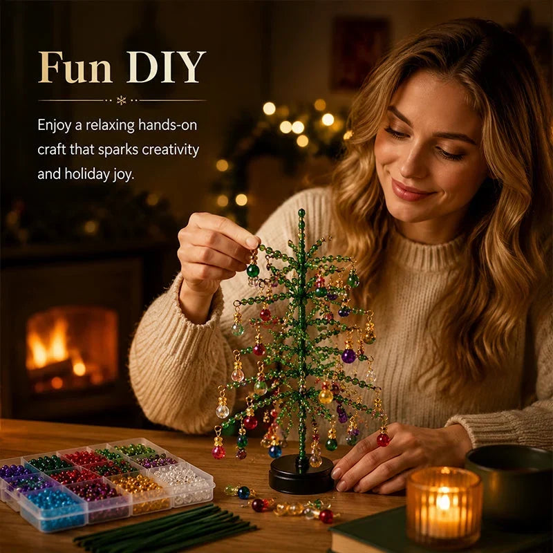 🎄✨ DIY-kit för julgran med pärlor – 🎅Skapa din egen glittrande juldekoration