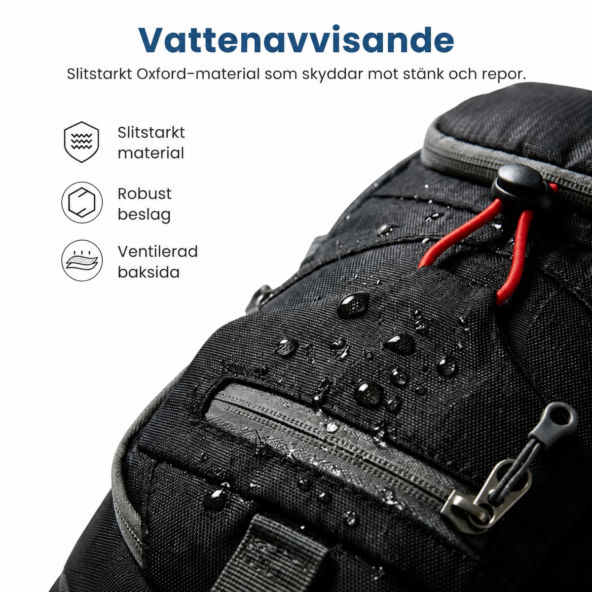 🎒 50 % RABATT! ✨ Slingväska för män – flera fickor, vattenavvisande, ventilerande rygg 🌦️