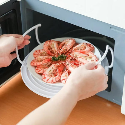 🍽️ 50 % RABATT! Skapa en extra nivå i mikrovågsugnen – hopfällbart ställ för smartare uppvärmning och mer plats
