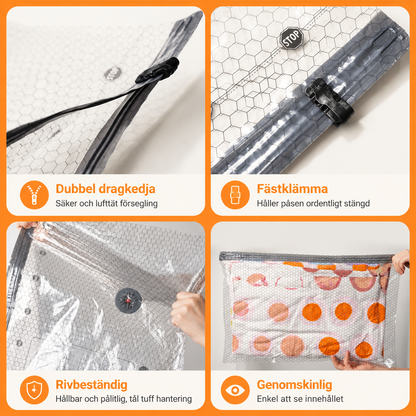🎁 Resevakuumförvaringspåsar & Portabel Pumpuppsättning