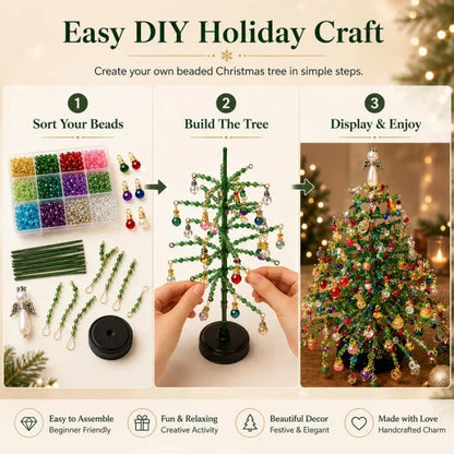 🎄✨ DIY-kit för julgran med pärlor – 🎅Skapa din egen glittrande juldekoration
