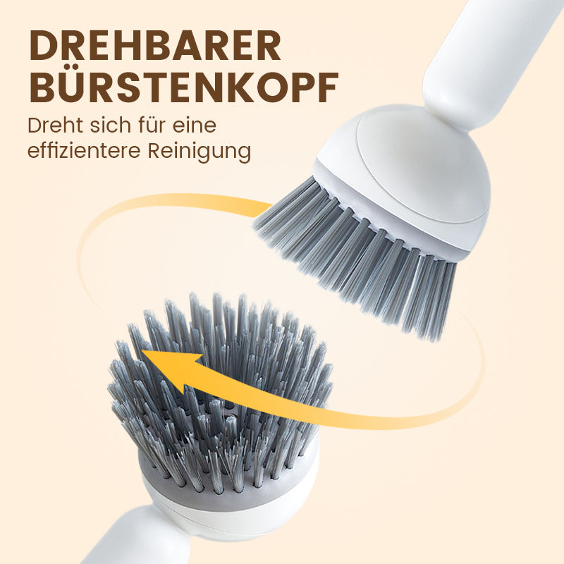 🍳 50 % rabatt! 🧼 Långhandlad roterande rengöringsborste💗 – grundlig rengöring, ryggvänlig, idealisk för bestick 💦
