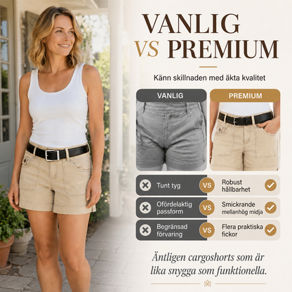 Bekväma sommarshorts med stretch och fickor
