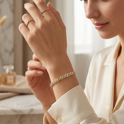 📿🔥Armband för damer med sammanfogad guldkedja