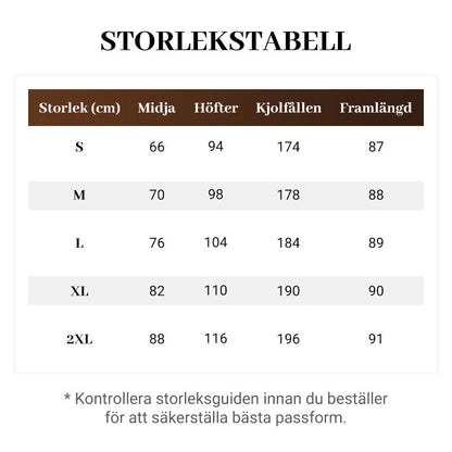 🌟 A-linjeformad maxikjol i denim – ger en längre och smalare silhuett 💃