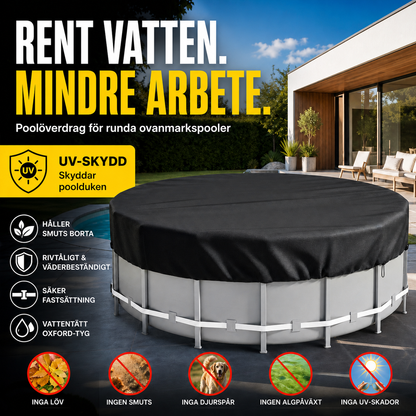 🏊 50 % RABATT NU! 🛡️ Vattentätt poolöverdrag – håller poolen renare med mindre underhåll, skyddar mot regn, löv & UV – perfekt för ovanmarkspooler ☀️