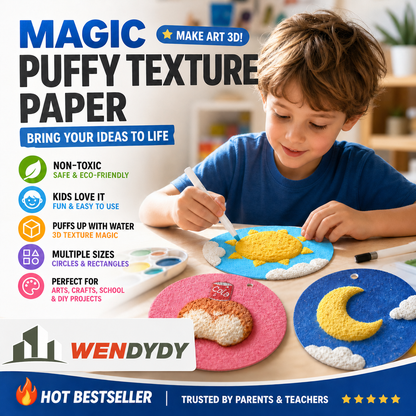 🎨 50% RABATT NU! Magic Fluffy Pigments & 3D‑papper – rita, fukta och se motivet svälla – kreativ magi för alla åldrar ✨🖌️