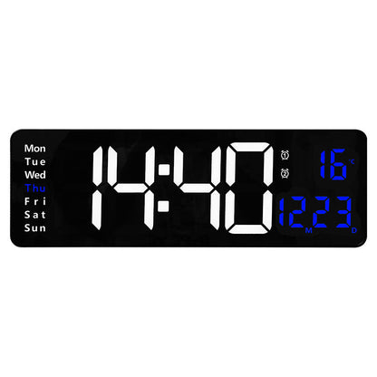 🕐 50 % RABATT NU! 📟 Digital klocka med temperatur, datum & automatisk sommartid – stor 16"-skärm, fjärrkontroll & automatisk ljusstyrka – perfekt för hemmet 🏠