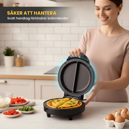 🍳 50% RABATT NU! 🔥 Multifunktionell Elektrisk Non-stick Frukostgrill – Perfekt för Pannkakor, Ägg & Bacon – Snabb Uppvärmning & Lätt att Rengöra 🏕️