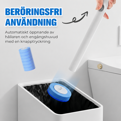 🧹 Set med engångstoalettborstar | Beröringsfri avfallshantering | Daglig rengöring av badrummet · Borttagning av smuts i svåråtkomliga hörn