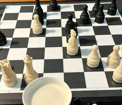 ♟️Magnetiskt schackspel med hopfällbart bräde✨