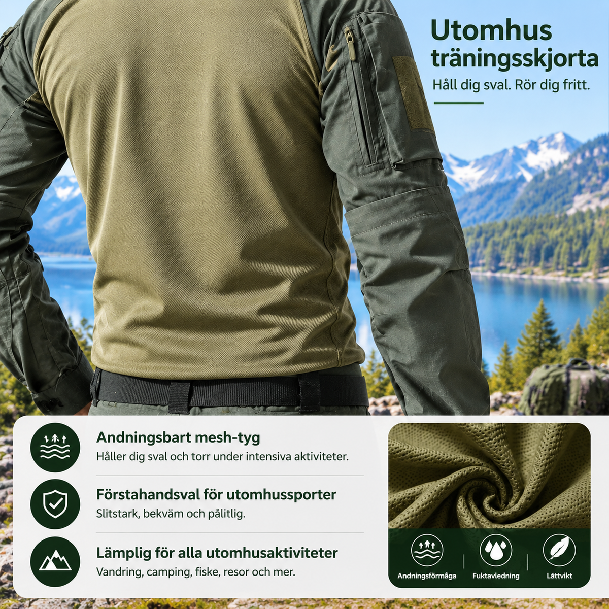 🧗50% RABATT 🎒 | HERR Outdoor Jacka med Fickor – Komfortabel Träningsjacka för Vandring & Friluftsliv