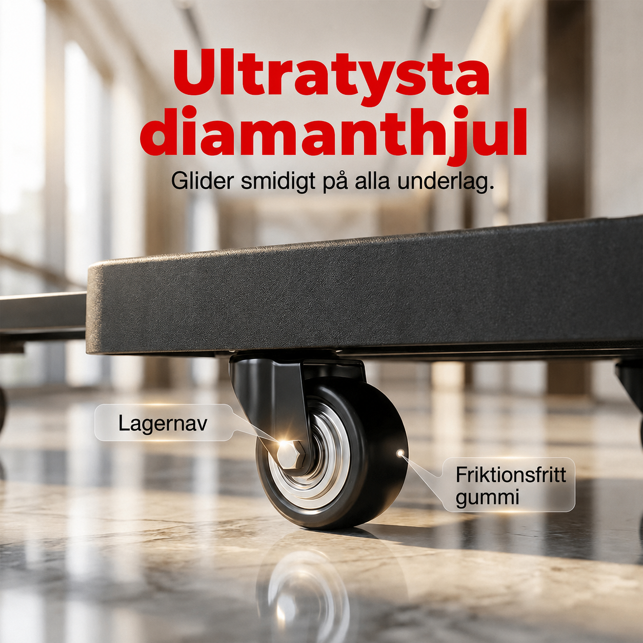 🛒 50% RABATT NU! 💪 Hopfällbar Tystgående Säckkärra – 150 kg Bärkraft & Teleskophandtag – Perfekt för Flytt, Shopping & Förvaring 🏠