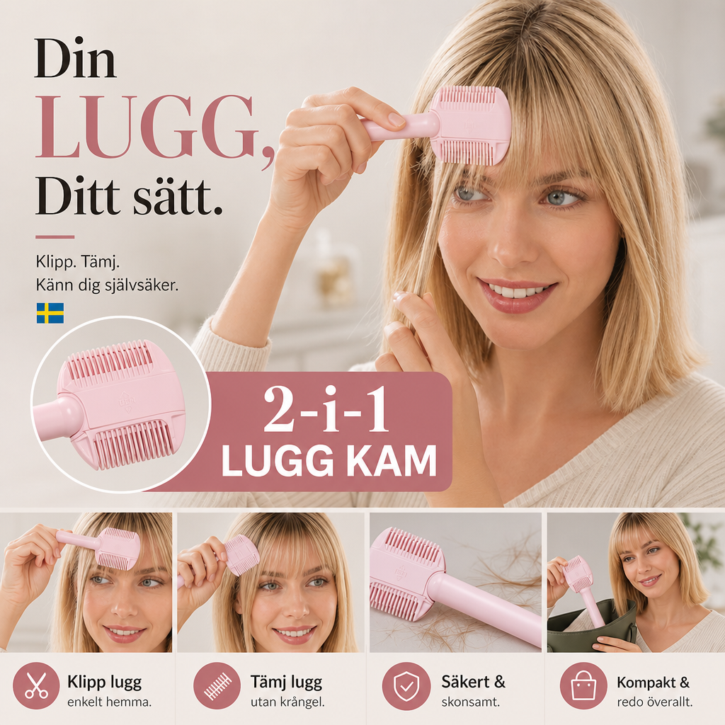 🎁 KÖP 1 FÅ 1 GRATIS!✂️ Justerbar urtunningskam för hemmabruk – trimma och forma håret enkelt hemma 💇