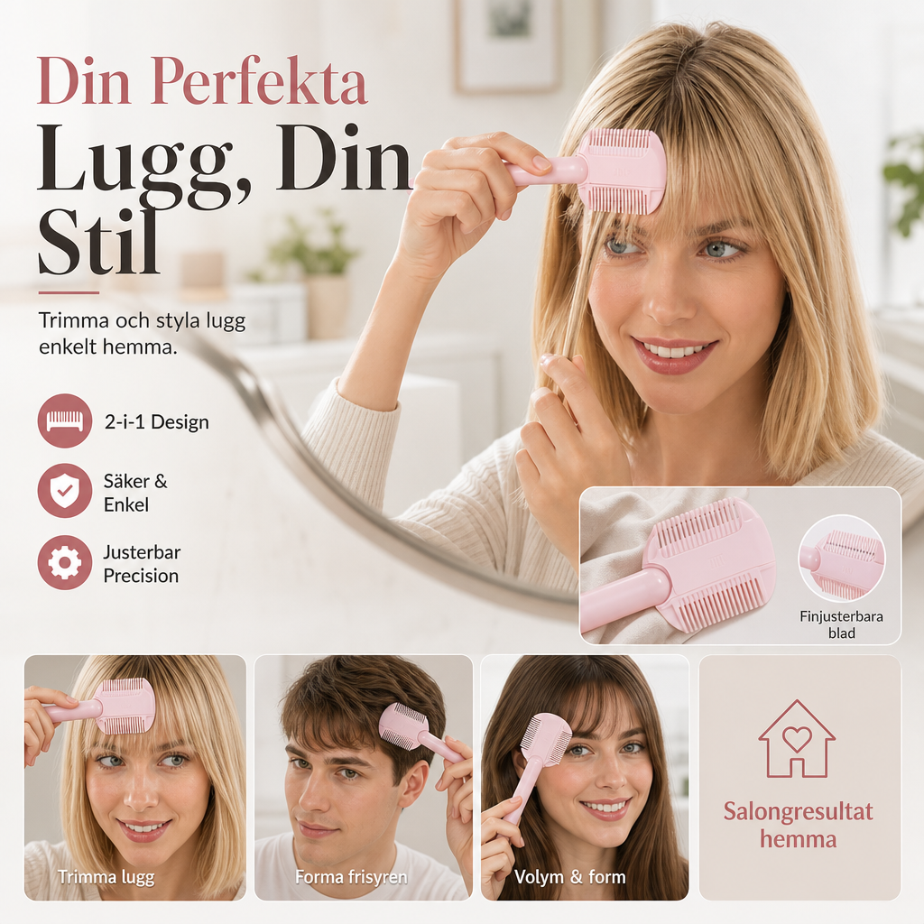 🎁 KÖP 1 FÅ 1 GRATIS!✂️ Justerbar urtunningskam för hemmabruk – trimma och forma håret enkelt hemma 💇