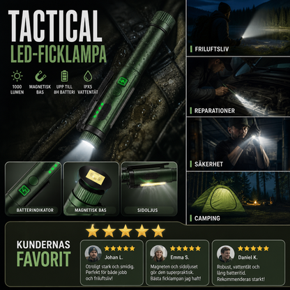 🛒 50 % RABATT NU! 🔦 Magnetisk pennlampa för handsfree-arbete – kompakt och kraftfull för garage, verkstad och bil 🛠️