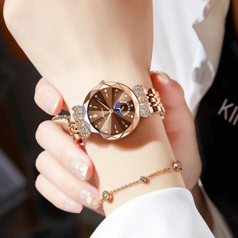 💎⌚ Diamond Moon Star Fashion Watch för kvinnor