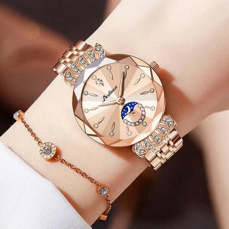 💎⌚ Diamond Moon Star Fashion Watch för kvinnor