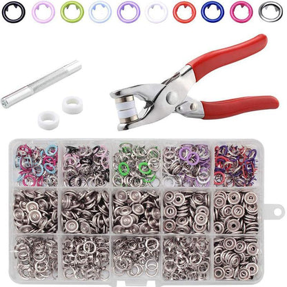 🧵 40% RABATT! 🔘 DIY-knappknäppningssats – Komplett Toolkit, Enkel Att Använda & Förstärker Dina Kläder ✂️