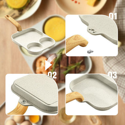 🔥🎁Nyhet 50 % RABATT🔥⏳Tidsbegränsat specialerbjudande⏰3-i-1 delbar nonstick-stekpanna