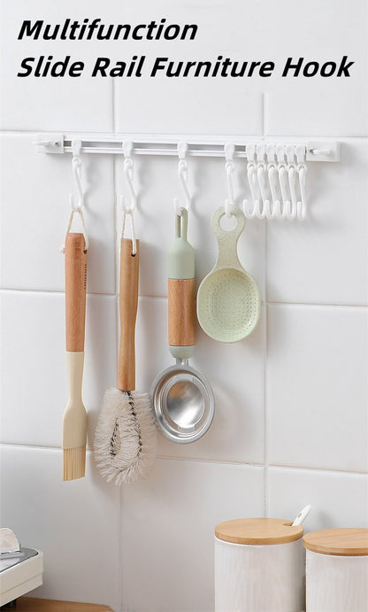 🧺Köp 1 få 1 gratis🔥! S‑formad vägghängare utan borrning – justerbara krokar, slagfri montering & mångsidig förvaring – perfekt för kök, badrum och hall 🏠✨