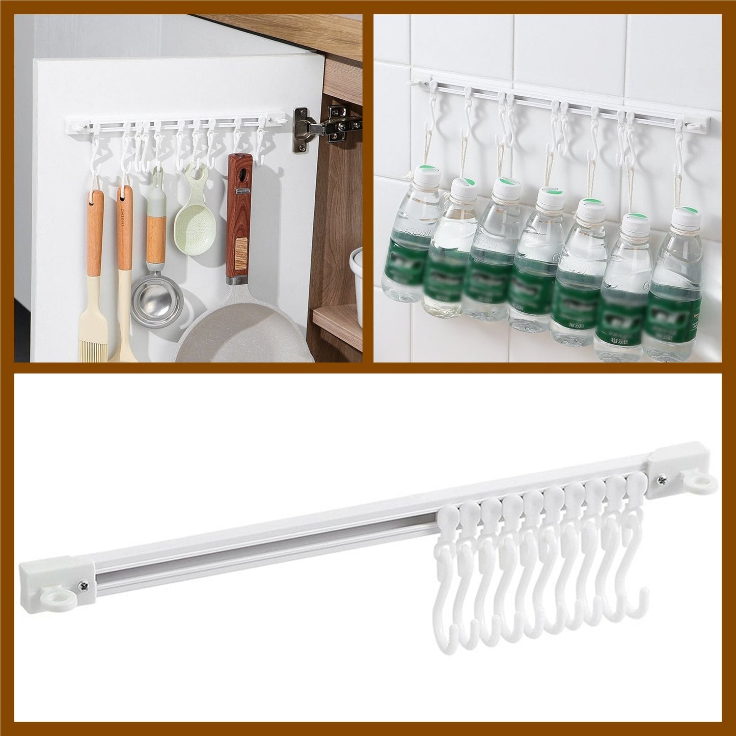 🧺Köp 1 få 1 gratis🔥! S‑formad vägghängare utan borrning – justerbara krokar, slagfri montering & mångsidig förvaring – perfekt för kök, badrum och hall 🏠✨